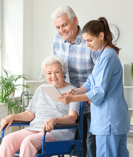 Elderly People with Caregiver in Nursing Home